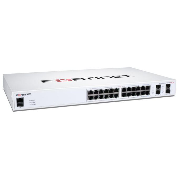 Fortinet, Switch PoE+ Gestito, Layer 2+, 24 Porte, FS-124F-FPOE