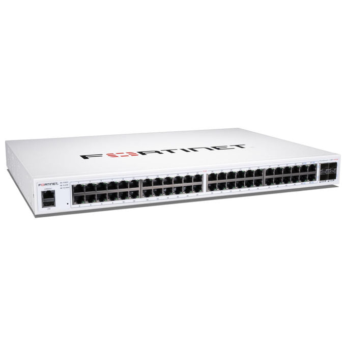Fortinet, Switch Gestione FS-148F-FPOE, L2+, con PoE 740 W, Ethernet Gigabit
