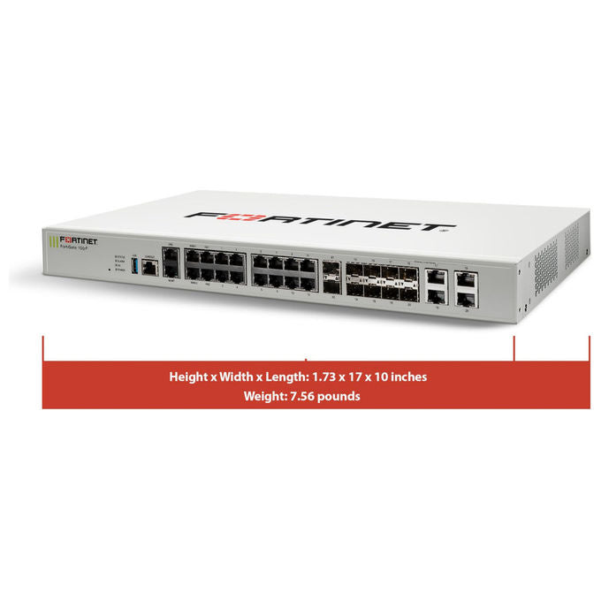Fortinet, Firewall, Fg-100f, Next Generation Firewall, 22 Porte, Doppia Alimentazione