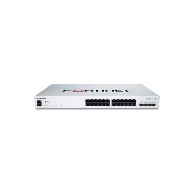 Fortinet, Switch FS-424E, 24 porte RJ45 GE, 4 uplink SFP+ 10 GE