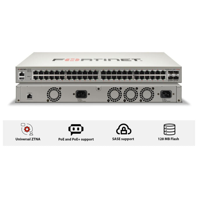 Fortinet, Switch Ethernet 48 Porte, 10 Gigabit, Supporto Layer 3, FS-448E-FPOE