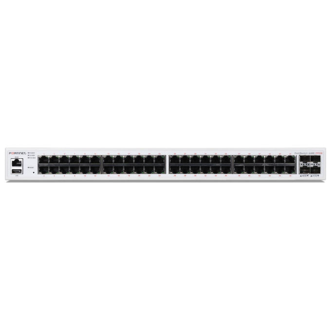 Fortinet, Switch Ethernet 48 Porte, 10 Gigabit, Supporto Layer 3, FS-448E-FPOE