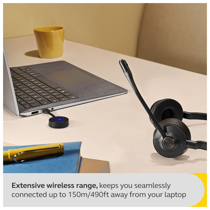 Jabra Link 400c MS, Adattatore USB-C DECT, Portata 150m, Nero