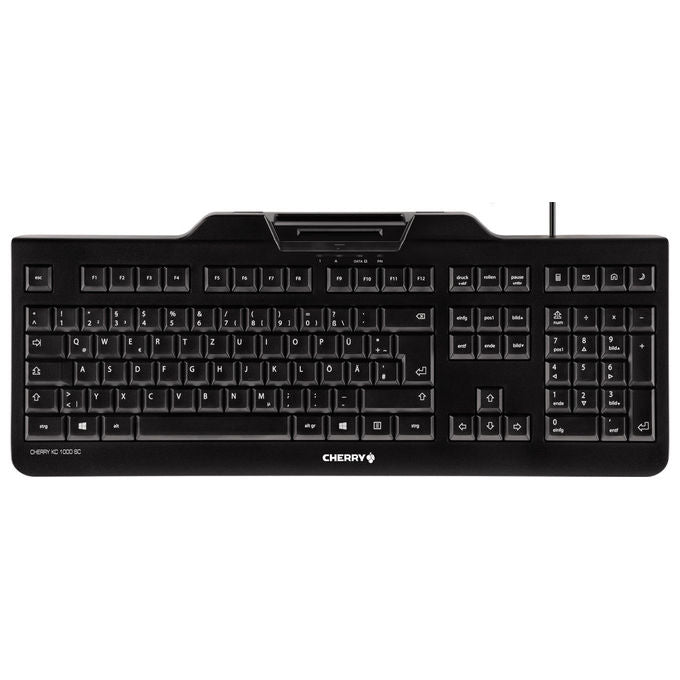 Cherry, Tastiera di sicurezza KC 1000 SC con lettore smart card, QWERTY Inglese UK, Nero