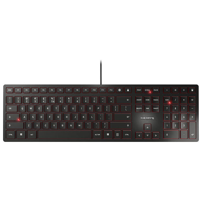 Cherry, KC 6000 Slim, Tastiera USB, Inglese US, Nera