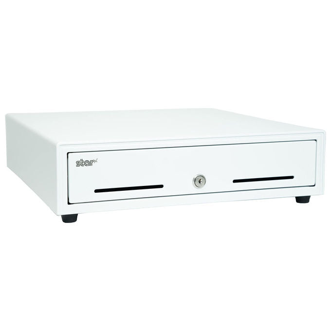 Star Micronics, Cassetto Contanti Elettronico, Acciaio Inox, 8 Scomparti Monete, Bianco