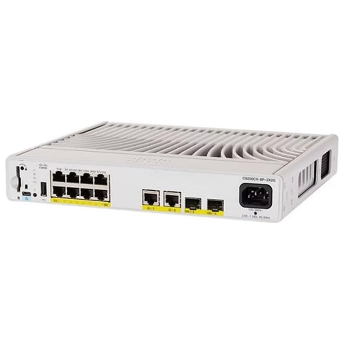 Cisco, Switch Gigabit Ethernet, 8 porte PoE+, 2 porte SFP+, L2-L3, Gestito, Grigio