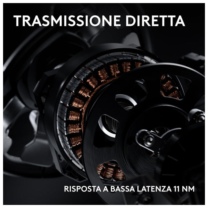 Logitech G PRO, Volante Racing, 11 Nm, Feedback Realistico, Leve Magnetiche, Doppia Frizione, Nero
