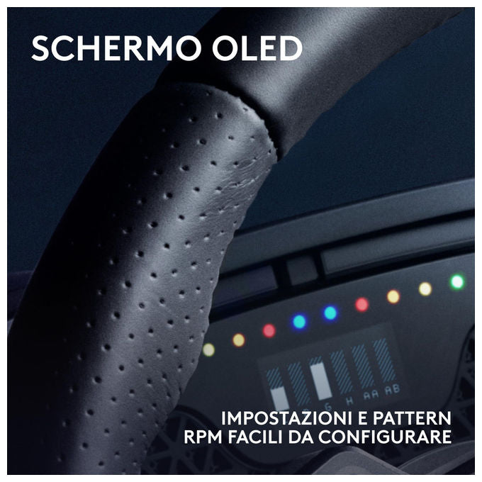 Logitech G PRO, Volante Racing, 11 Nm, Feedback Realistico, Leve Magnetiche, Doppia Frizione, Nero