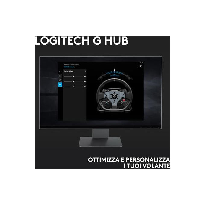 Logitech G PRO, Volante Racing, 11 Nm, Feedback Realistico, Leve Magnetiche, Doppia Frizione, Nero