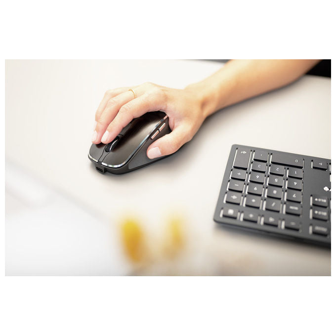 Cherry, KIT_ Tastiera e Mouse DW 9500 Slim, Wireless, Bluetooth, QWERTY Spagnolo, Nero-Grigio