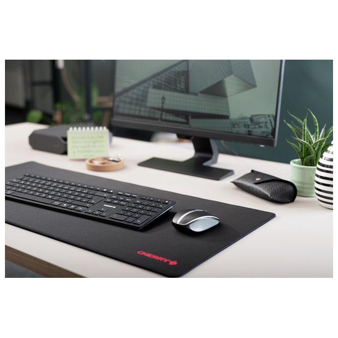 Cherry, Tastiera Wireless, KW 9100 Slim, QWERTY, RF senza fili, Bluetooth, Nero