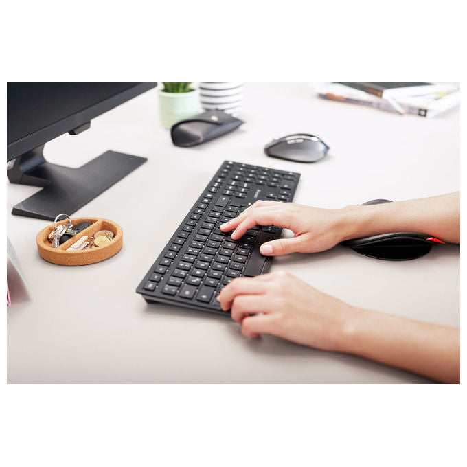 Cherry, Tastiera Wireless, KW 9100 Slim, QWERTY, RF senza fili, Bluetooth, Nero