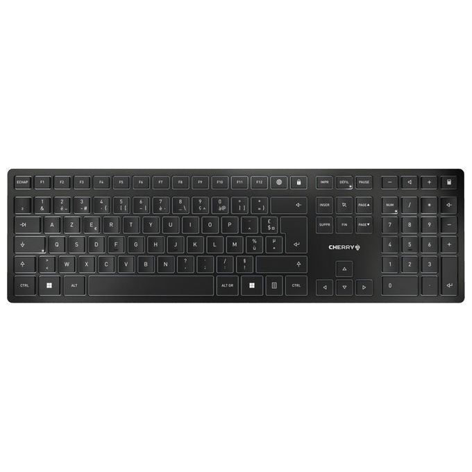 Cherry, Tastiera Wireless, RF e Bluetooth, AZERTY Francese, KW 9100 SLIM, Nera