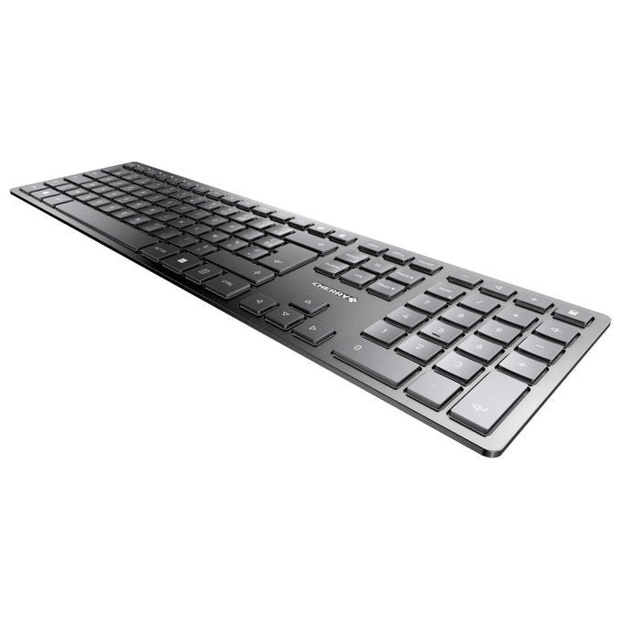 Cherry, Tastiera Wireless, RF e Bluetooth, AZERTY Francese, KW 9100 SLIM, Nera