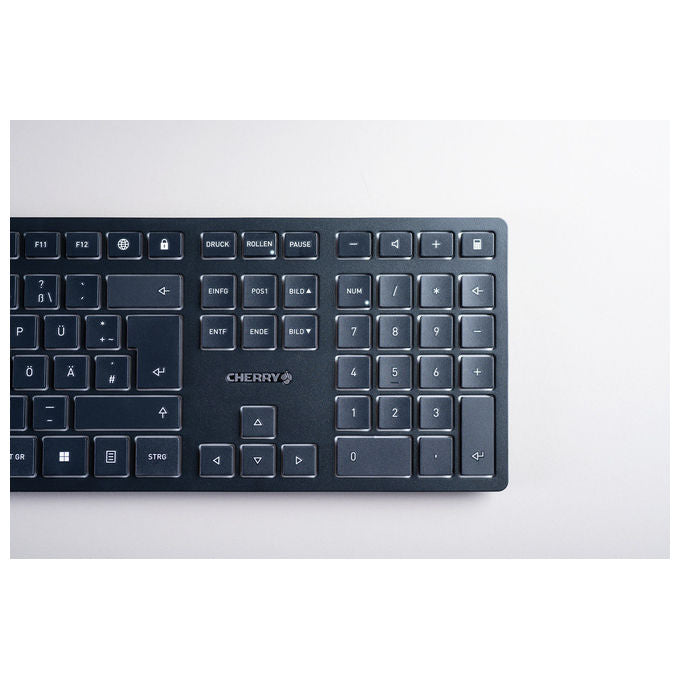 Cherry, Tastiera Wireless, RF e Bluetooth, AZERTY Francese, KW 9100 SLIM, Nera