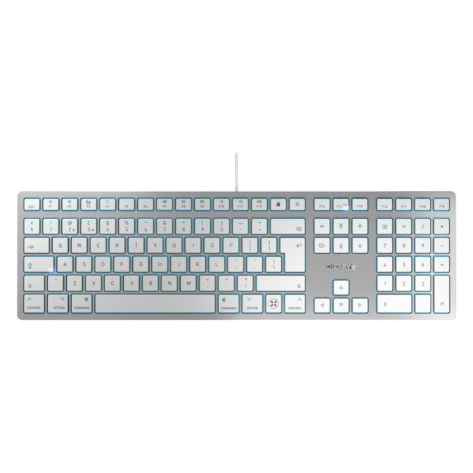 Cherry, Tastiera Mac Slim, USB-C, Argento, Layout Inglese, KC 6000C
