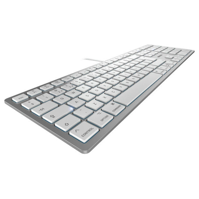 Cherry, Tastiera Mac Slim, USB-C, Argento, Layout Inglese, KC 6000C