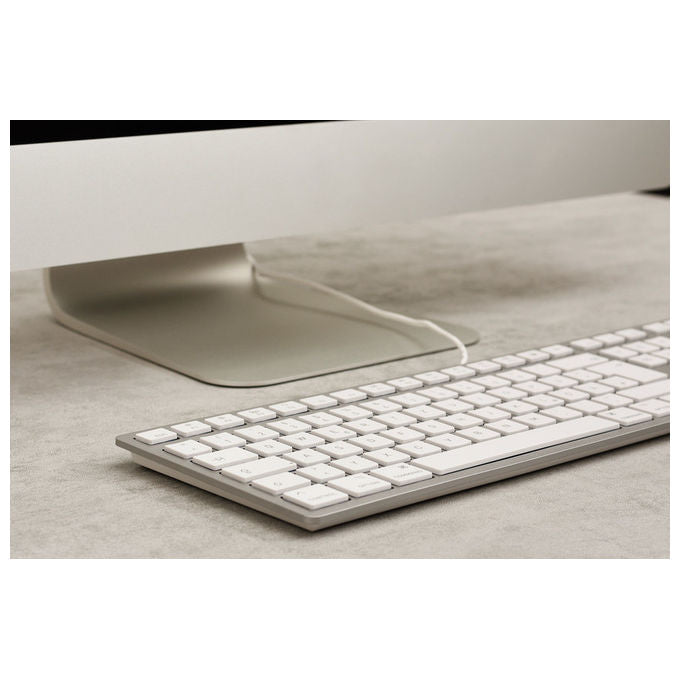 Cherry, Tastiera Mac Slim, USB-C, Argento, Layout Inglese, KC 6000C