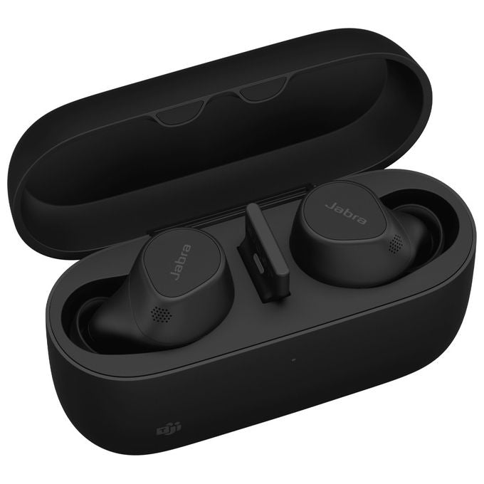 Jabra, Auricolari True Wireless Stereo, Evolve2 Buds, Cancellazione Rumore ANC, Bluetooth, Nero