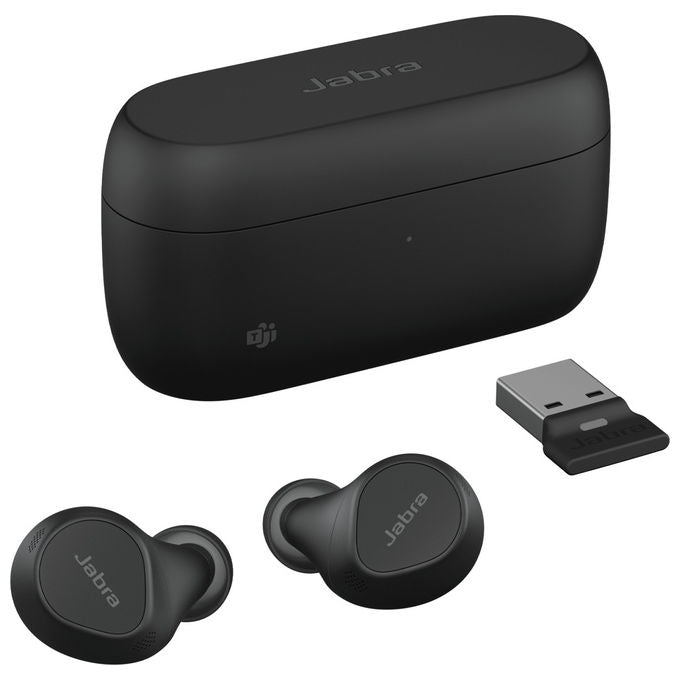 Jabra, Auricolari True Wireless Stereo, Evolve2 Buds, Cancellazione Rumore ANC, Bluetooth, Nero