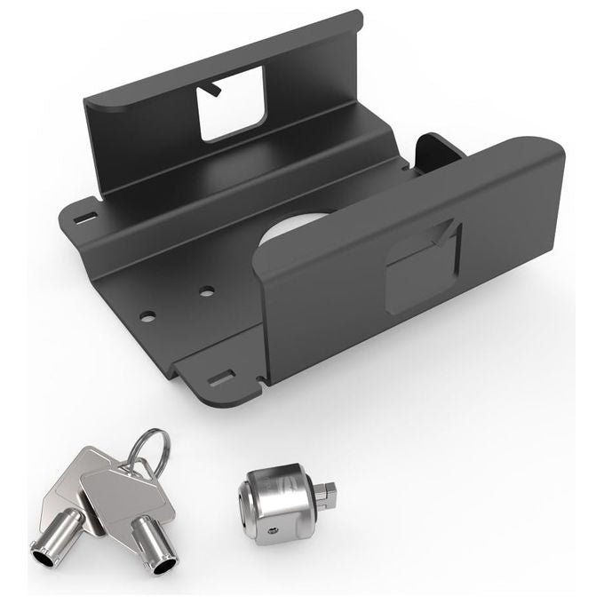 Compulocks, Supporto di Sicurezza Apple TV 4K 3a Gen, VESA 75x75, Alluminio, Antifurto, Nero