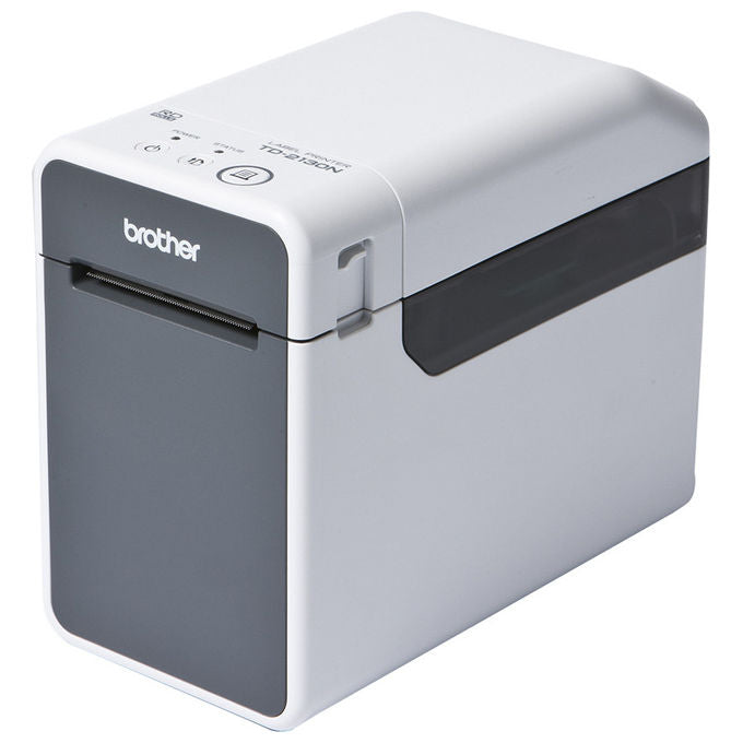 Brother, TD-2135N, Stampante Etichette, Termica Diretta, 300x300 DPI, Ethernet LAN, Grigio Bianco