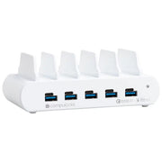 Compulocks, Stazione di Ricarica USB, 5 Porte, USB-C, 150W, Multi-Protezione, Bianco