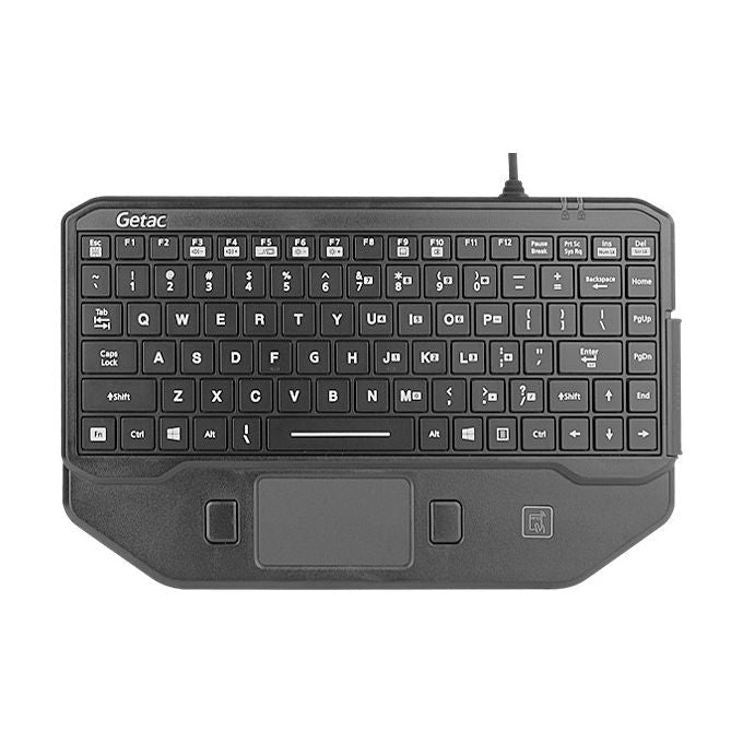 Getac, Tastiera Rimovibile 2.0 US, Retroilluminazione Rossa, Touchpad Integrato, Nero e Argento