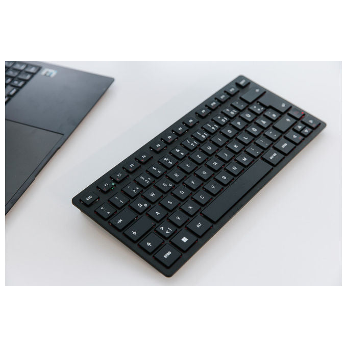 Cherry, Tastiera Wireless Mini KW 9200, Bluetooth, USB, RF, AZERTY Belga, Nero