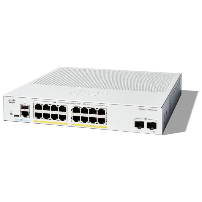 Cisco, Switch di Rete Gestito L2-L3, Gigabit Ethernet, 16 Porte, PoE+