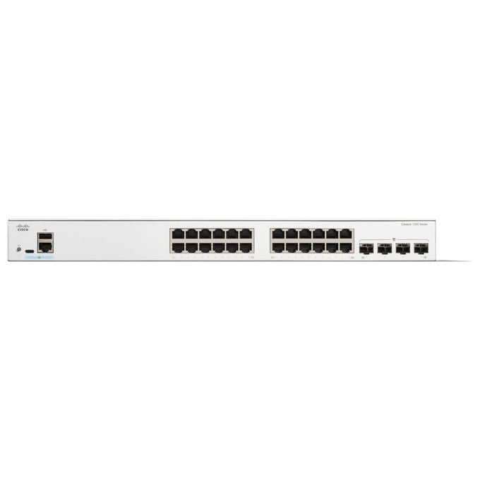 Cisco C1300-24T-4G Catalyst 1300 Switch Gestito L2 L3 24 Porte Gigabit Ethernet 4 Moduli SFP 1G colore Bianco