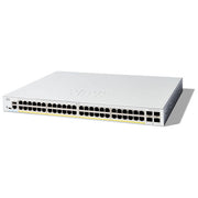 Cisco, Switch Gestito, 48 Porte GE, PoE, 4x1GE SFP, Catalyst 1300-48P-4G