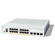 Cisco, Switch Gestito, 16-Porte GE PoE, 4x10G SFP+, Catalyst 1300, L2-L3, Bianco