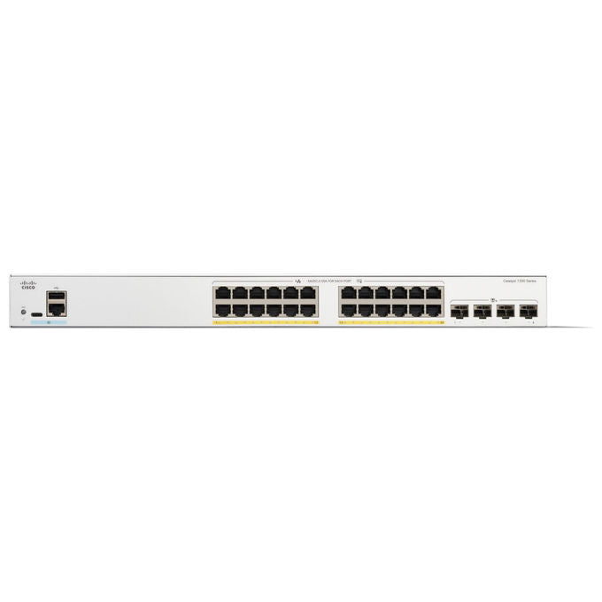 Cisco, Switch Gestito Catalyst C1300-24FP-4X, 24 Porte Gigabit Ethernet PoE+, 4x SFP+