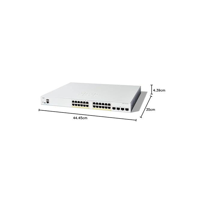 Cisco, Switch Gestito Catalyst C1300-24FP-4X, 24 Porte Gigabit Ethernet PoE+, 4x SFP+