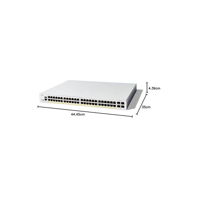 Cisco, Switch Catalyst 1300-48P-4X, 48 Porte, PoE, Gigabit Ethernet