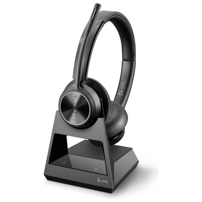 Hp Poly Savi 7320, Cuffie Stereo da Ufficio DECT, Binaurale, Nero