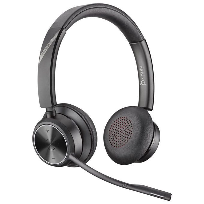 Hp Poly Savi 7320, Cuffie Stereo da Ufficio DECT, Binaurale, Nero