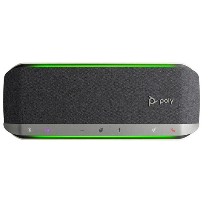 HP Poly Sync 40-M, Vivavoce USB-A USB-C, Certificato Microsoft Teams, Argento-Nero