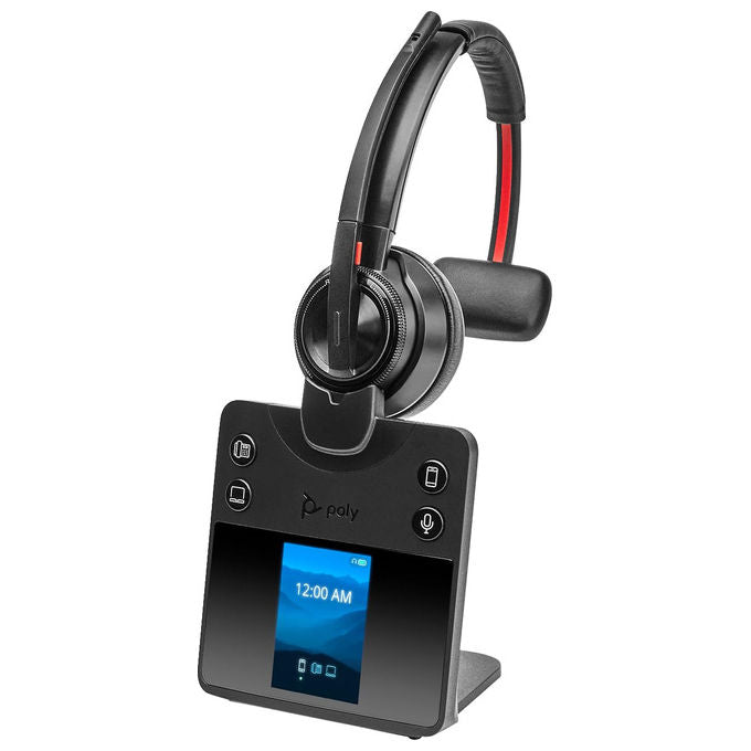 HP Poly Savi 8410, Cuffie Monaurali Wireless DECT, Bluetooth, Nero