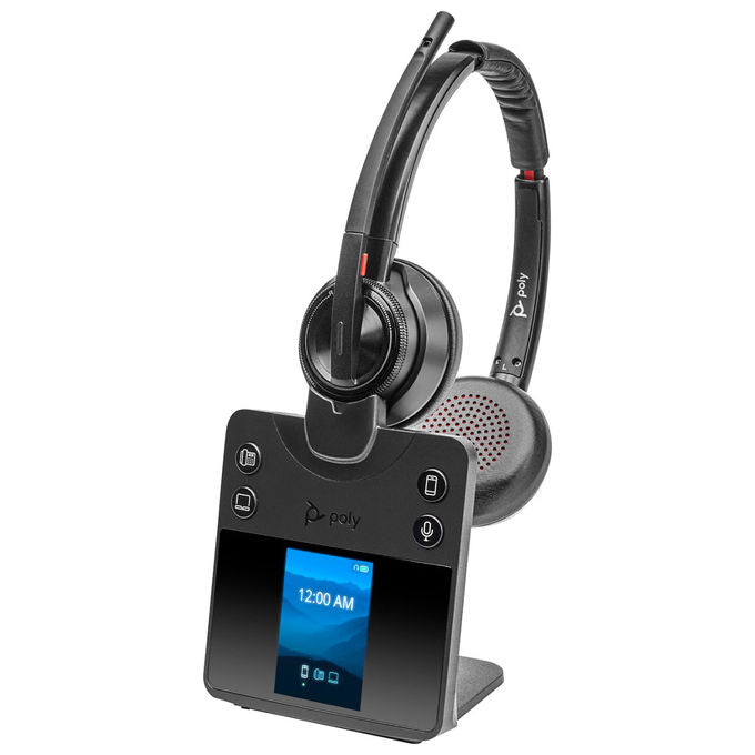 HP Poly Savi 8420, Cuffie Stereo Wireless DECT, Ufficio, Nero