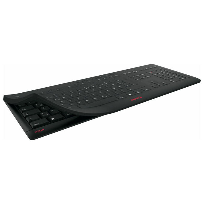 Cherry, Tastiera Wireless, QWERTY UK Inglese, Nera, Stream Protect