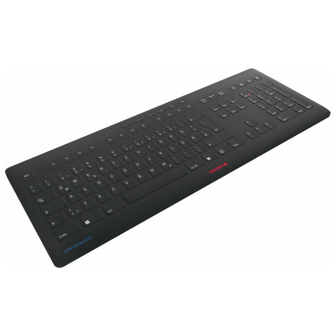 Cherry, Tastiera Wireless, QWERTY UK Inglese, Nera, Stream Protect