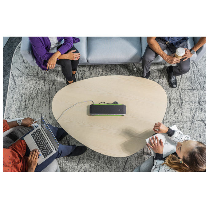 Hp Poly, Vivavoce, Sync 60, Argento e Nero, USB-Bluetooth, Microfono Bidirezionale, Cancellazione dell'Eco