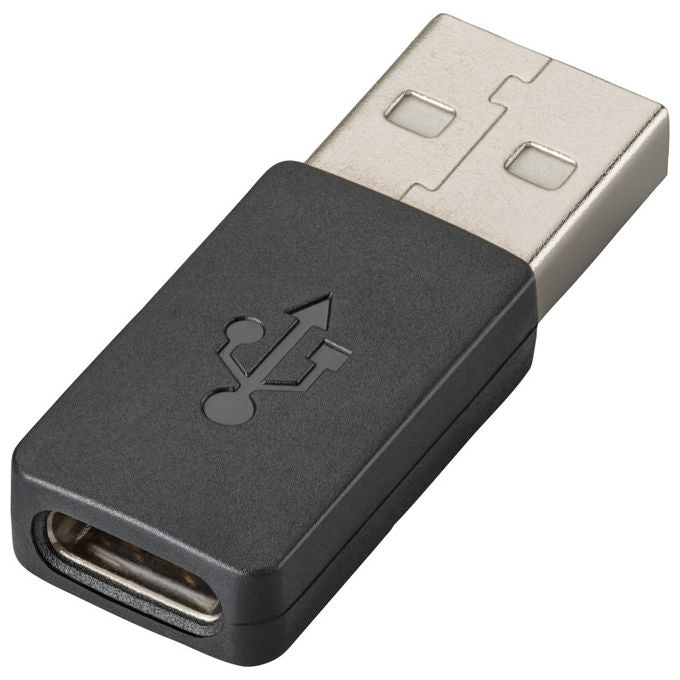 Hp Poly, Adattatore Usb-C a Usb-A, Nero