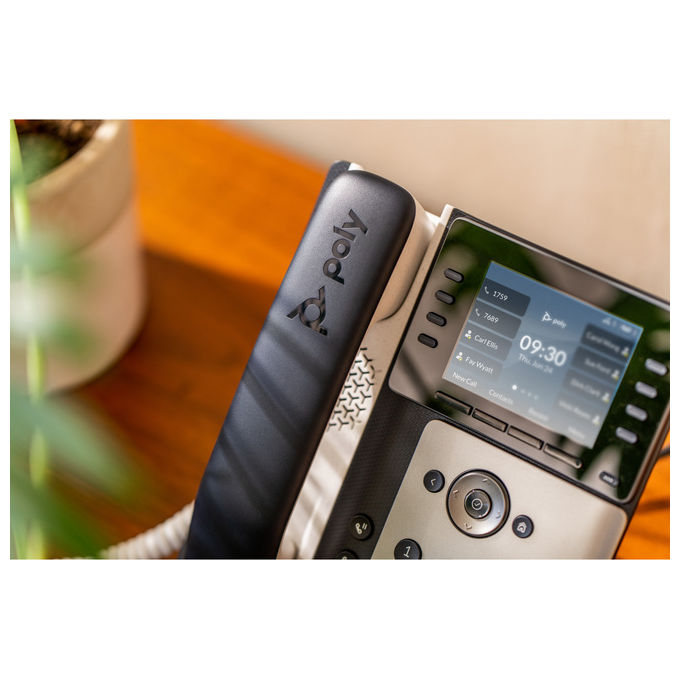 Hp Poly, Telefono IP Edge E320, PoE, Bluetooth, Display a Colori, Protezione Microban