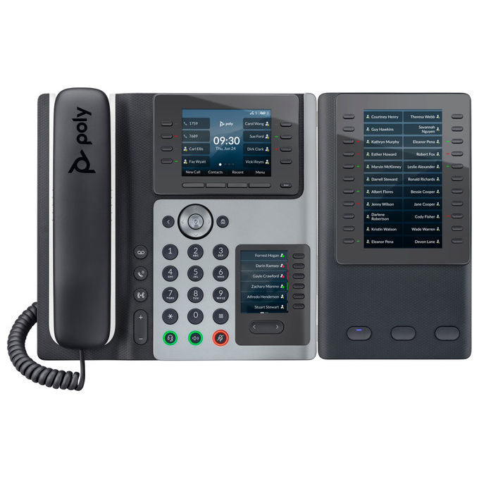 HP Poly, Telefono IP, Edge E400, PoE, Display a Colori, Nero