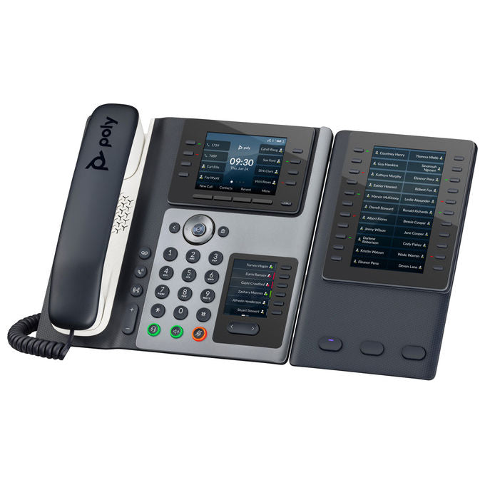 HP Poly, Telefono IP, Edge E400, PoE, Display a Colori, Nero