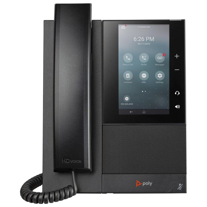 HP Poly CCX 505, Telefono IP, Multimediale aziendale, Per Microsoft Teams, PoE, Nero